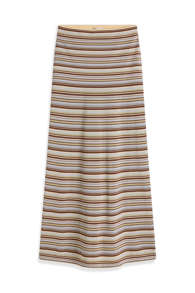 Casia Maxi Skirt Canaria Stripe Carob