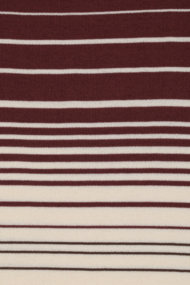 Idun Maxi Dress Accordion Stripe Bordeaux
