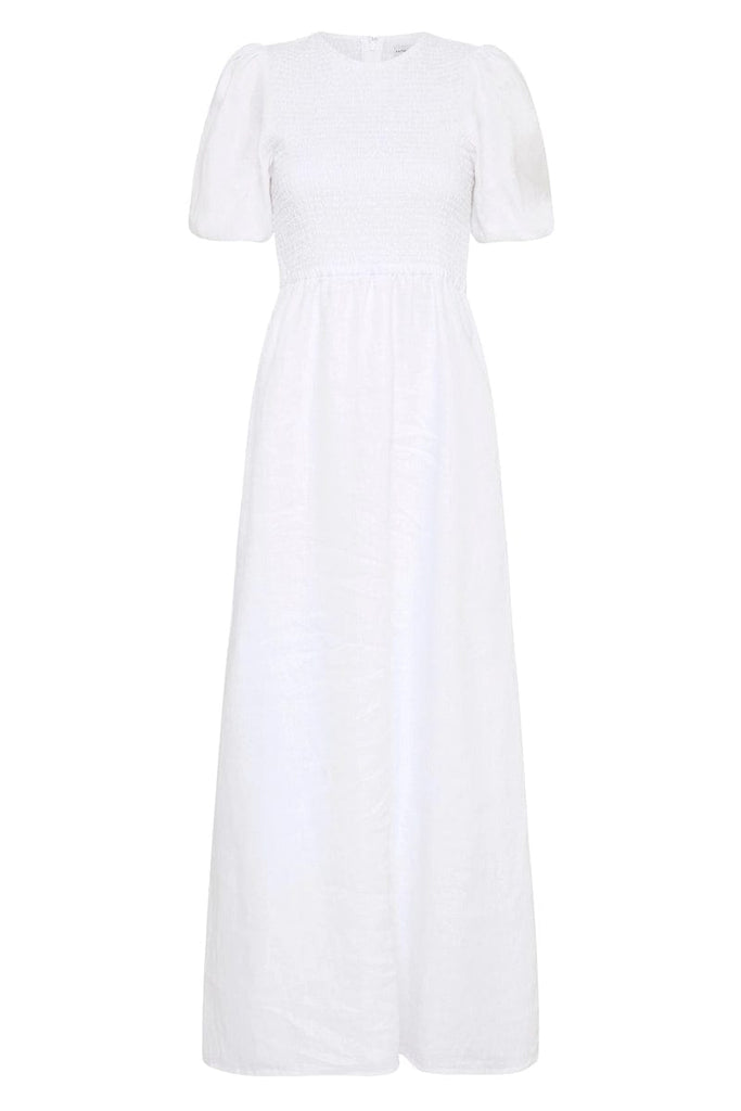 Linen maxi dress Faithfull The Brand White size 8 US in Linen - 26342316