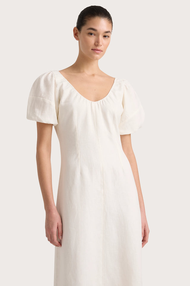 Vence Midi Dress White