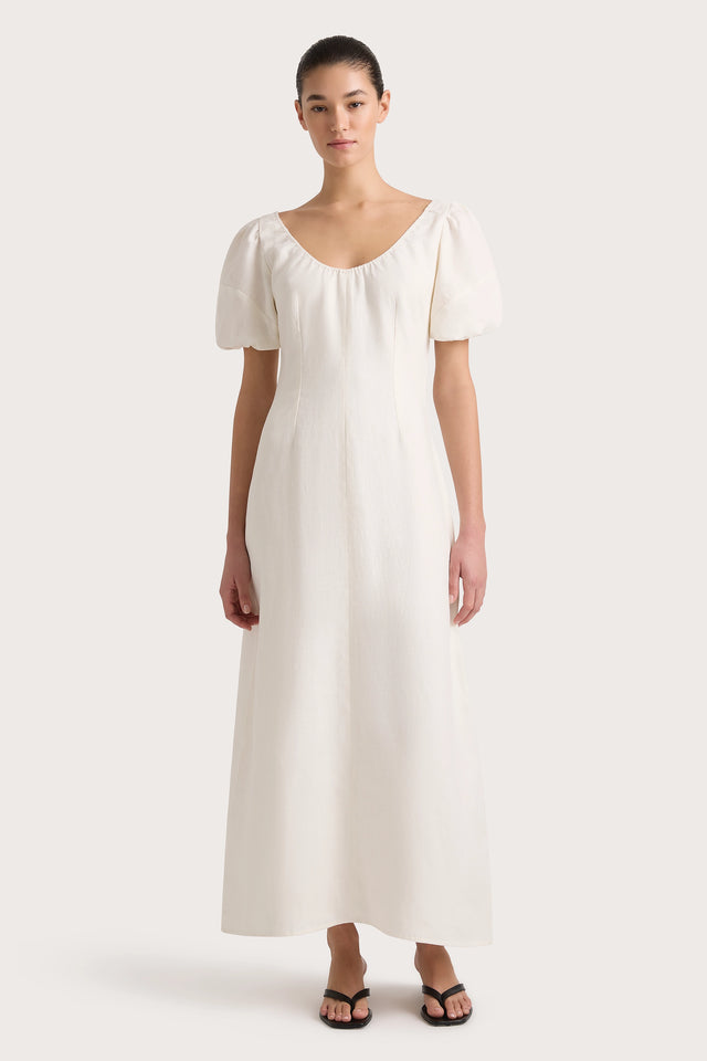 Vence Midi Dress White