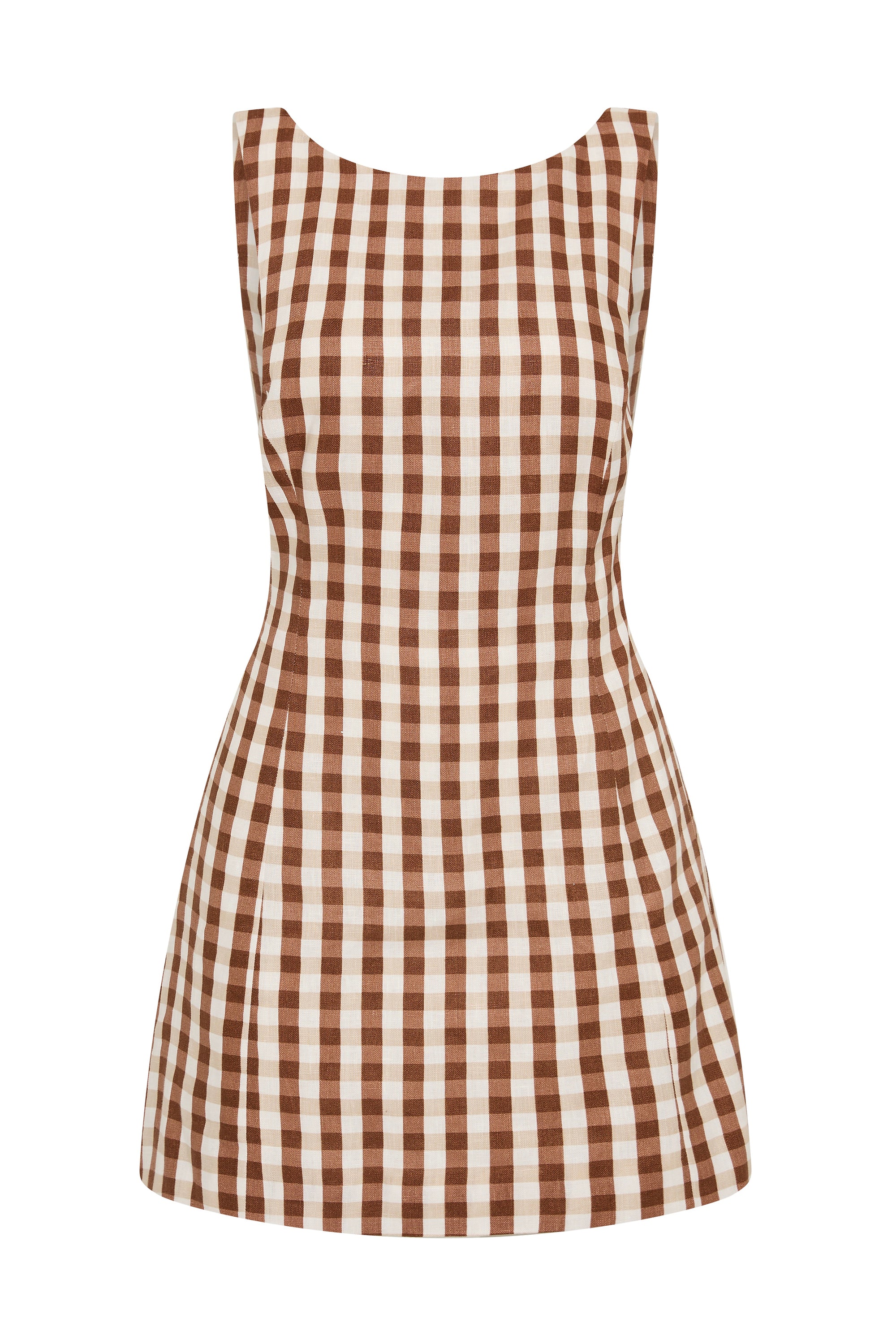 Sofia Mini Dress Gingham Cedar - Faithfull the Brand INT