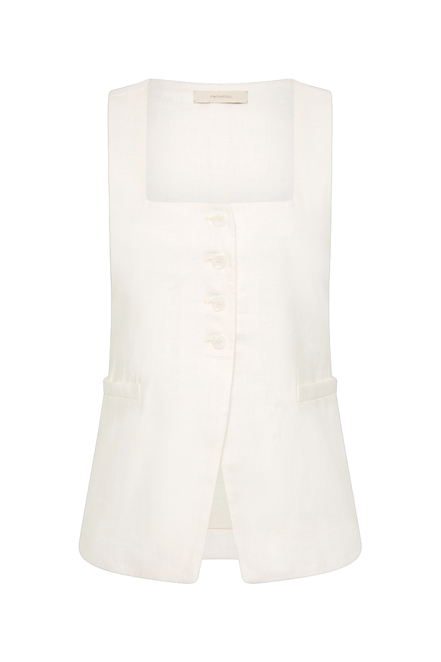 Jackie Vest White