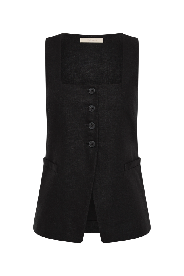 Jackie Vest Black - Faithfull the Brand INT Jackie Vest Black - Faithfull the Brand INT