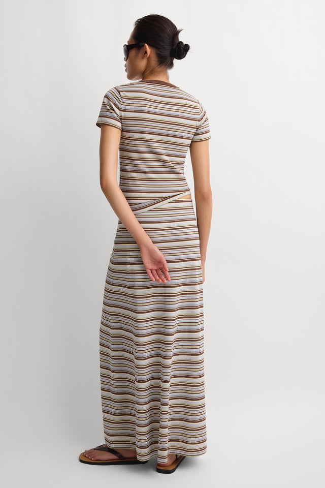 Leandra T-Shirt Canaria Stripe Carob