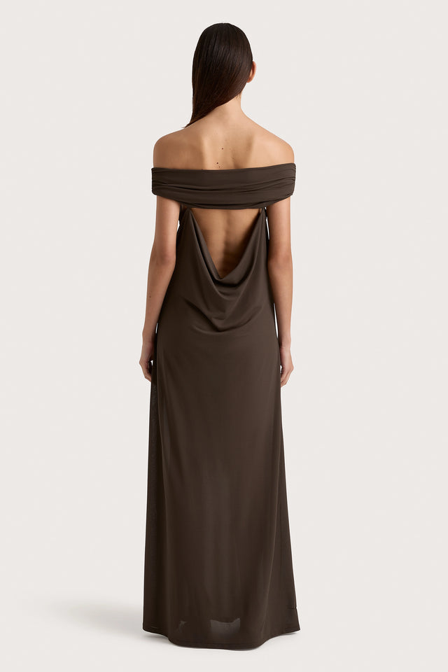 Sofie Maxi Dress Chocolate Brown