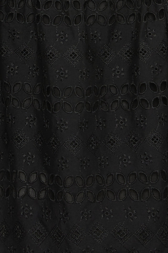 Roja Mini Dress Rosa Broderie Black