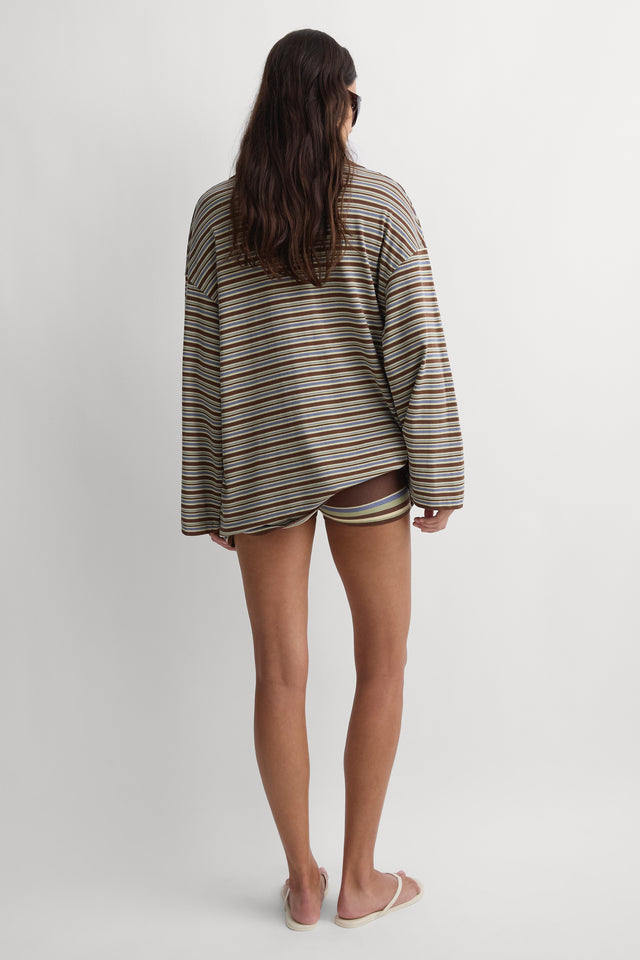 Ivana Polo Shirt La Palma Stripe Carob