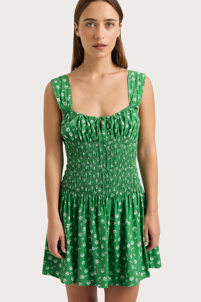 Yerres Mini Dress Green - Final Sale Faithfull the Brand Yerres Mini Dress Green - Final Sale Faithfull the Brand