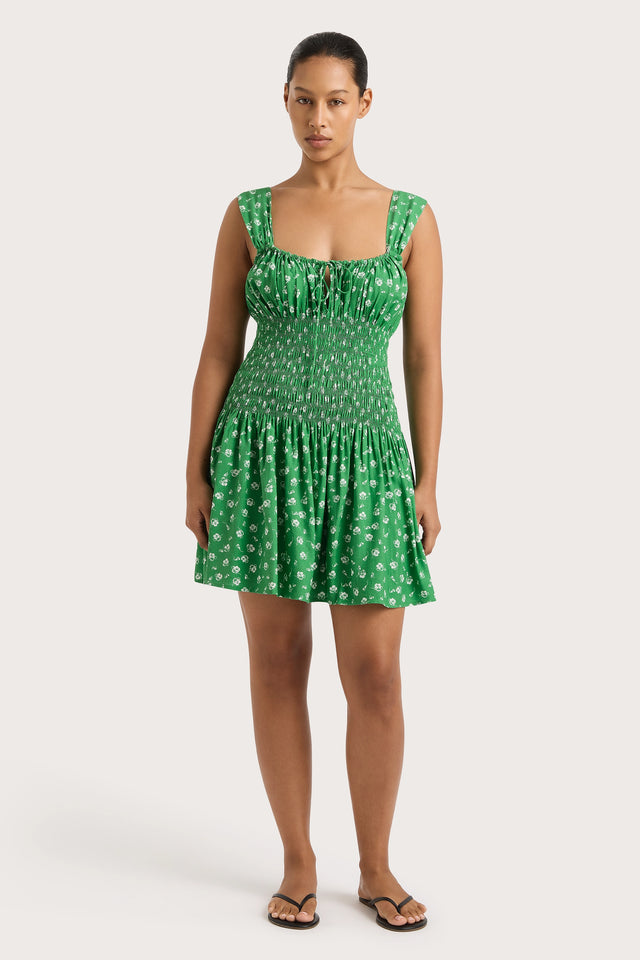 Yerres Mini Dress Green - Final Sale Faithfull the Brand Yerres Mini Dress Green - Final Sale Faithfull the Brand