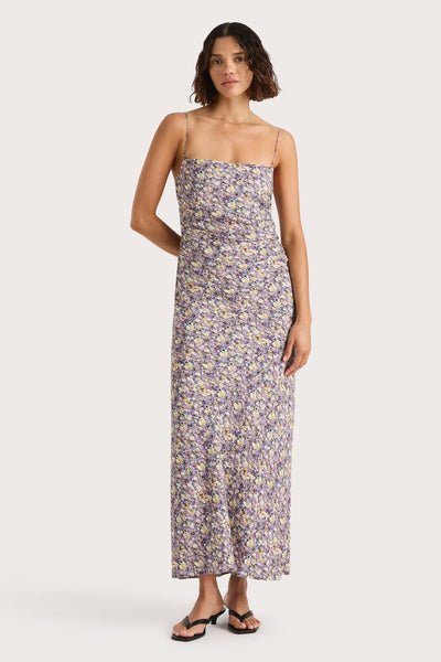 fitted lace wedding dress Clara Maxi Dress Valerie Floral Purple