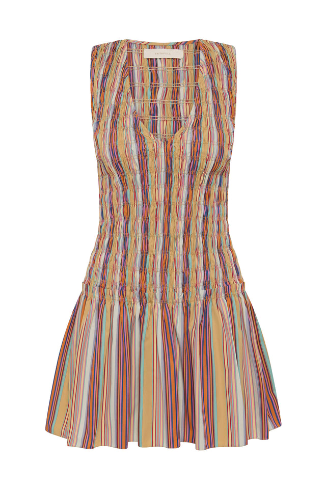 faithfull the brand striped mini dress Aniela Mini Dress Athens Stripe