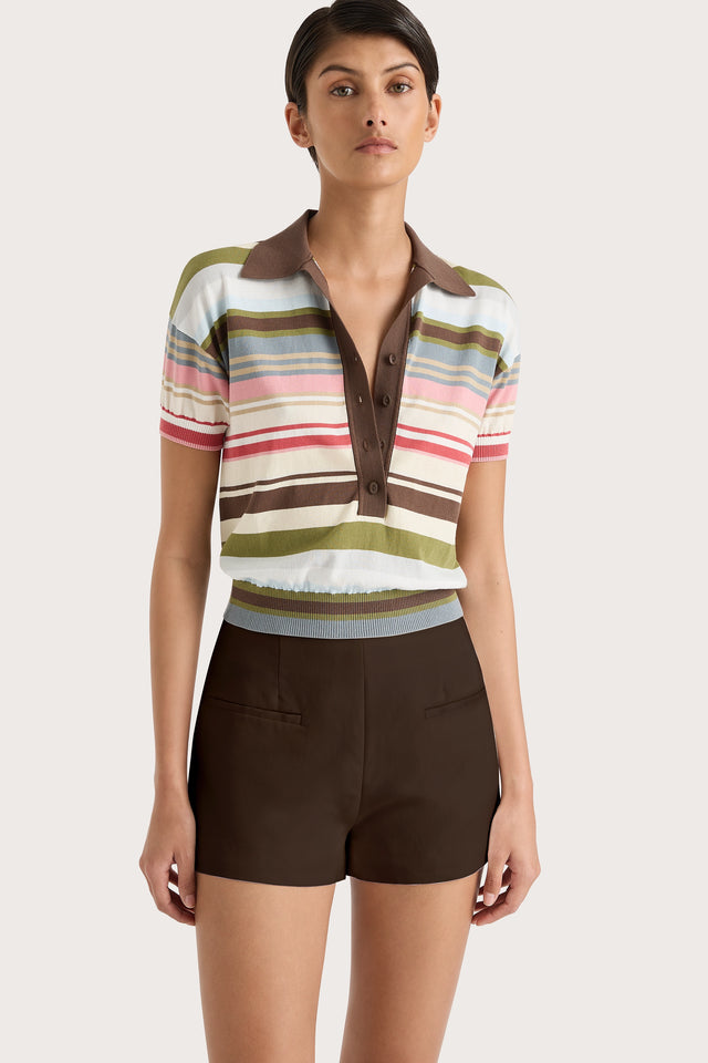 Sable Polo Shirt Meleu Stripe Multi