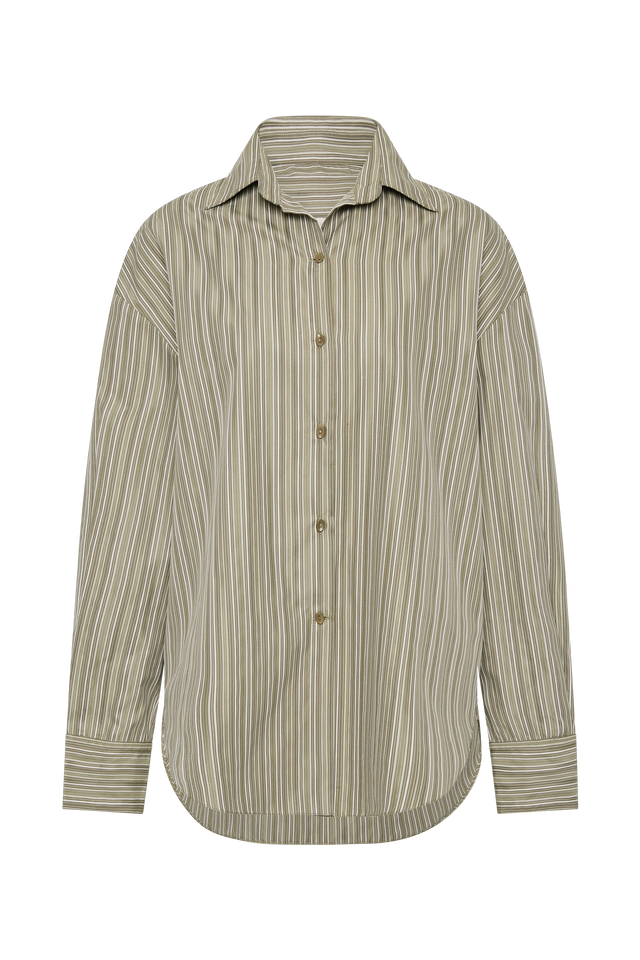 En Vau Shirt Khaki Stripe