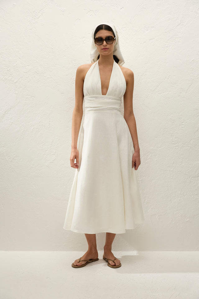 Bianca Midi Dress White - Faithfull the Brand INT Bianca Midi Dress White - Faithfull the Brand INT