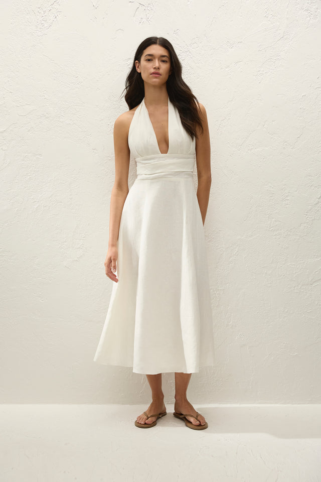 Bianca Midi Dress White