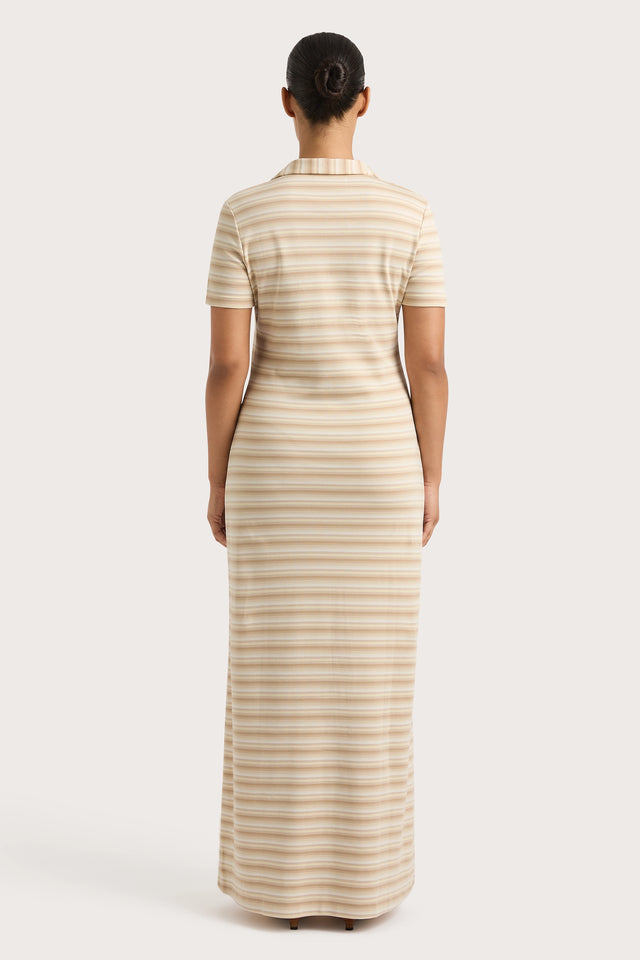 Tiesse Maxi Dress Cream Stripe