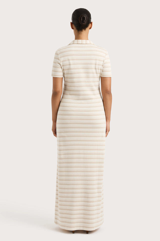 Tiesse Maxi Dress Cream Stripe