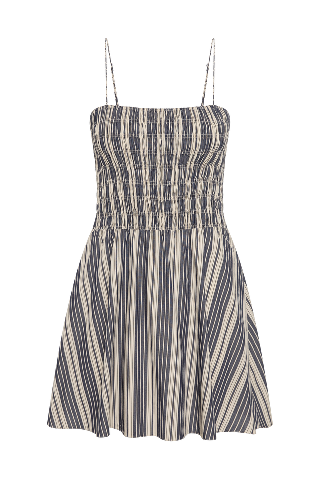 Corah Mini Dress Antique Navy Stripe - Faithfull the Brand INT Corah Mini Dress Antique Navy Stripe - Faithfull the Brand INT