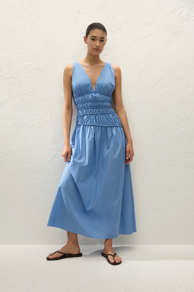 Saja Maxi Dress Venice Blue - Faithfull the Brand INT Saja Maxi Dress Venice Blue - Faithfull the Brand INT