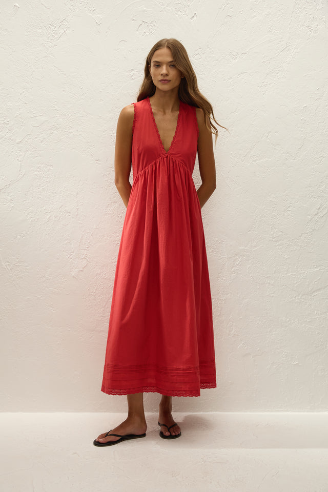 Jovita Midi Dress Red