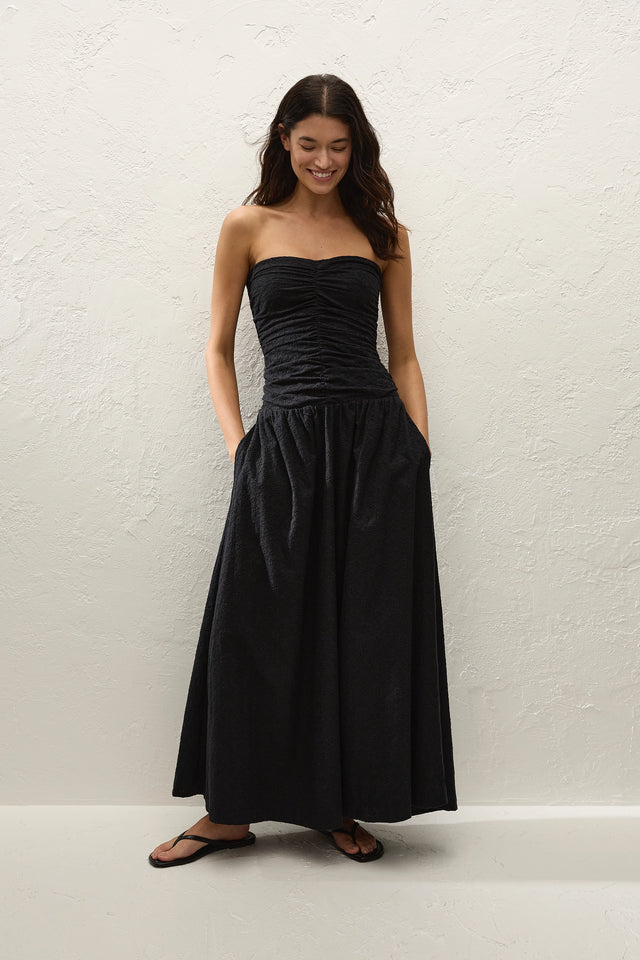Lia Maxi Dress Valentina Broderie Black, L / Valentina Broderie Black Lia Maxi Dress Valentina Broderie Black, L / Valentina Broderie Black