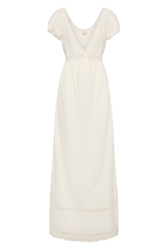 Elodia Maxi Dress Mila Lace Ivory - Faithfull the Brand INT Elodia Maxi Dress Mila Lace Ivory - Faithfull the Brand INT