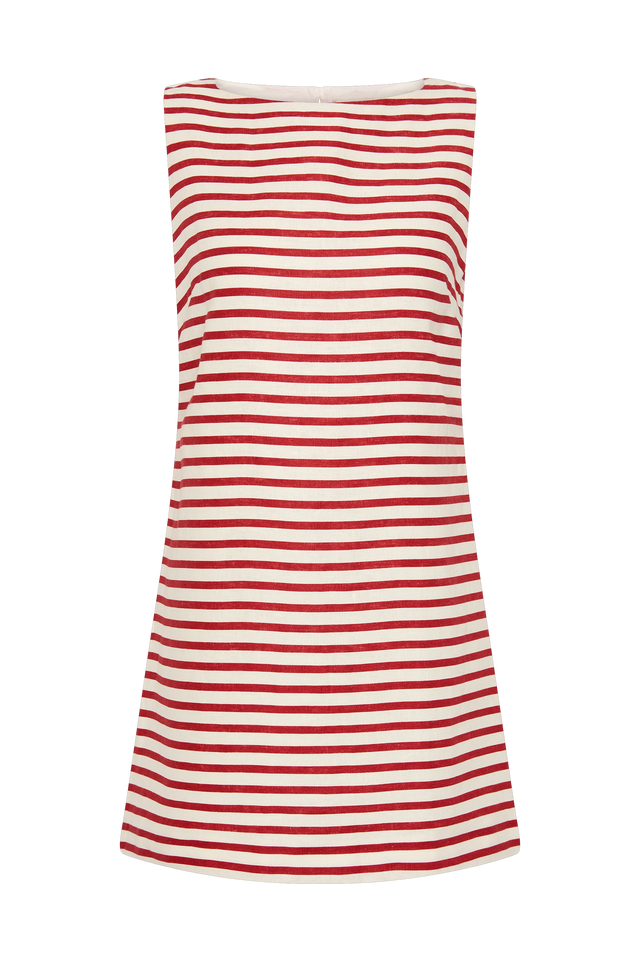 Kelly Mini Dress Breton Stripe Red Kelly Mini Dress Breton Stripe Red