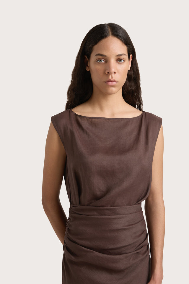 adelia maxi dress Adelia Maxi Dress Bistre