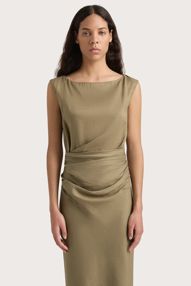 Adelia Maxi Dress Khaki