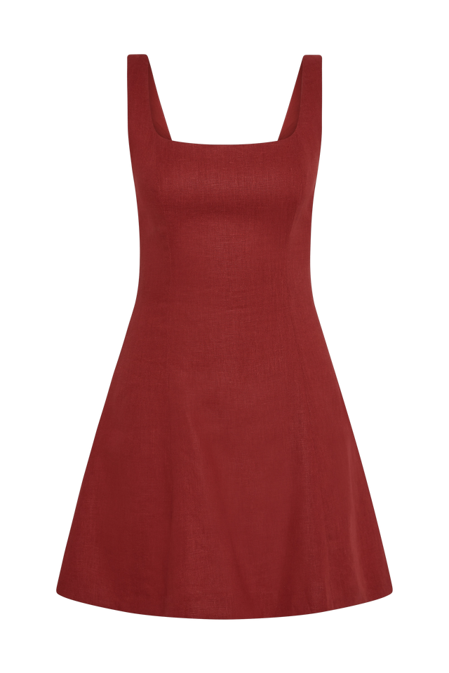 Felice Mini Dress Deep Red - Faithfull the Brand INT Felice Mini Dress Deep Red - Faithfull the Brand INT