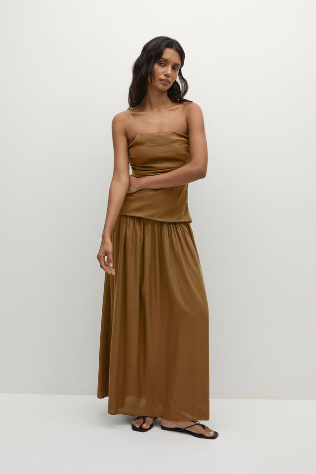 Hedy Maxi Dress Tobacco - Final Sale, L / Tobacco Hedy Maxi Dress Tobacco - Final Sale, L / Tobacco