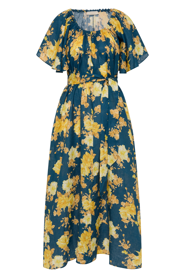 Belen Maxi Dress Nora Floral Navy