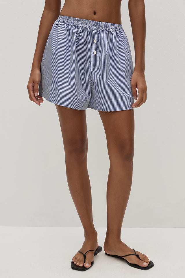 Lonia Shorts Helle Stripe Vintage Navy