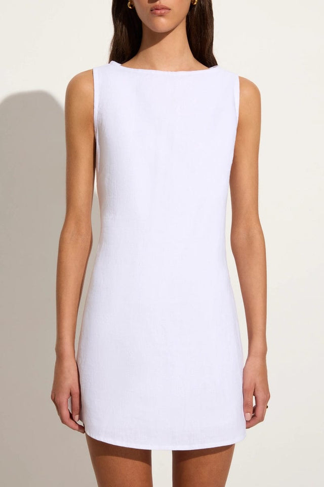 Basic white dress sales