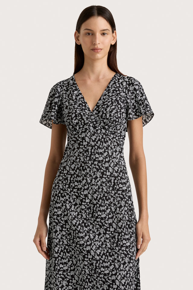 Boda Midi Dress Amaryllis Floral Black - Final Sale Faithfull the Brand Boda Midi Dress Amaryllis Floral Black - Final Sale Faithfull the Brand