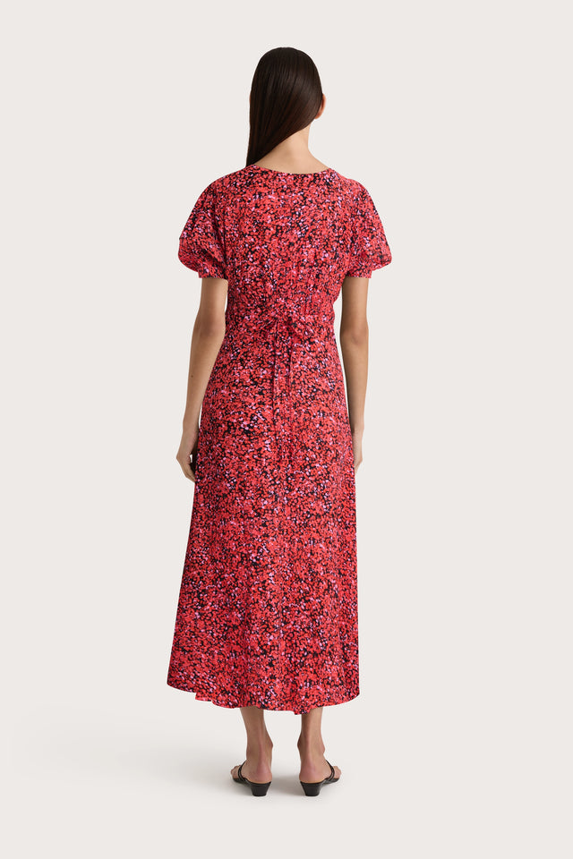 Bellavista Midi Dress Meander Micro Red