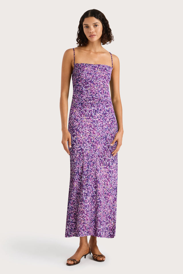 Rosas Midi Dress Meander Micro Purple