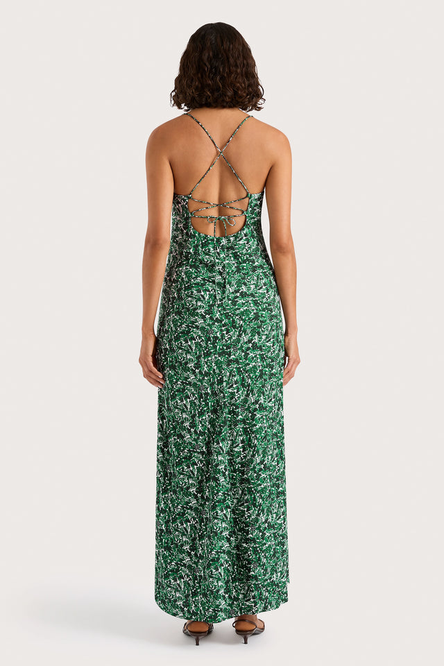 faithfull the brand green dress Pau Midi Dress Green