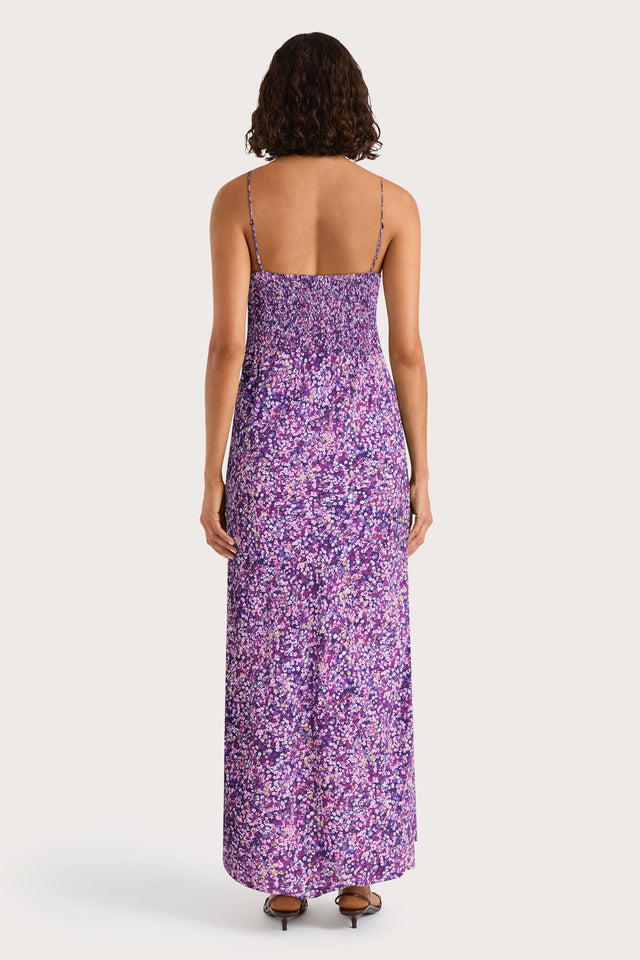 Rosas Midi Dress Meander Micro Purple