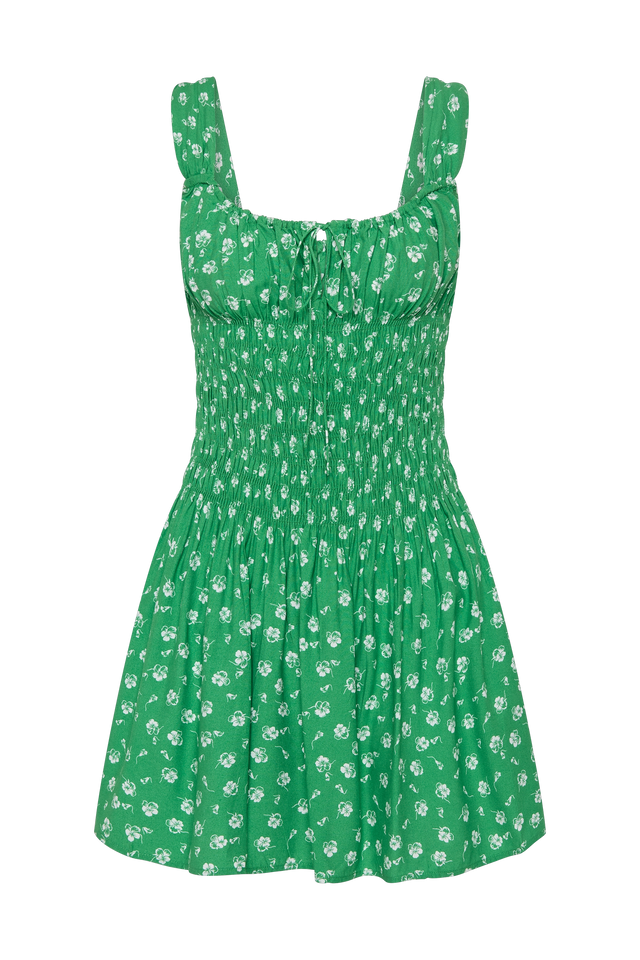 Yerres Mini Dress Green - Final Sale Faithfull the Brand Yerres Mini Dress Green - Final Sale Faithfull the Brand