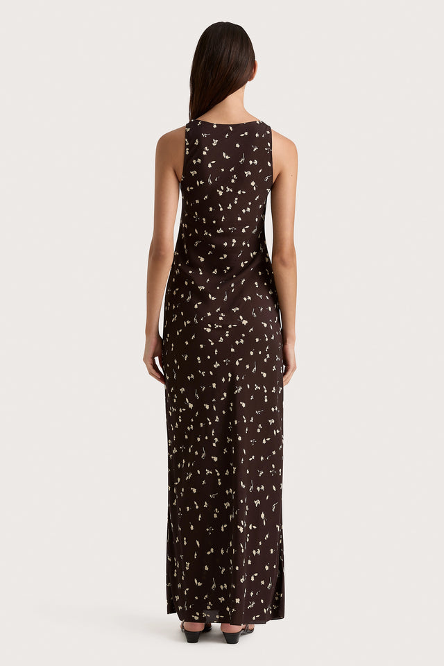 Silya Maxi Dress Clover Brown