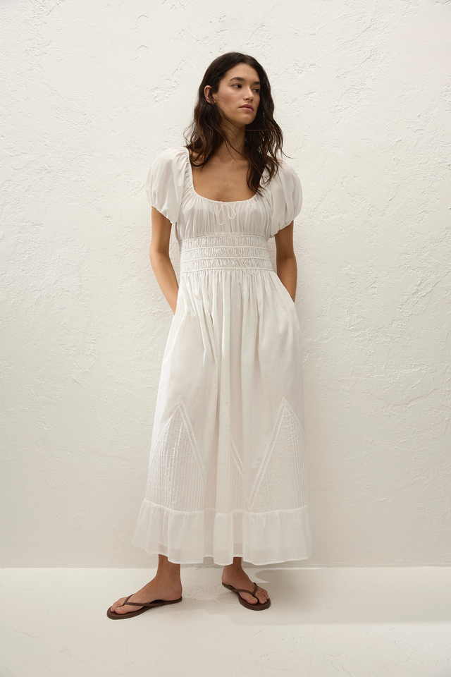 Sunniva Midi Dress White