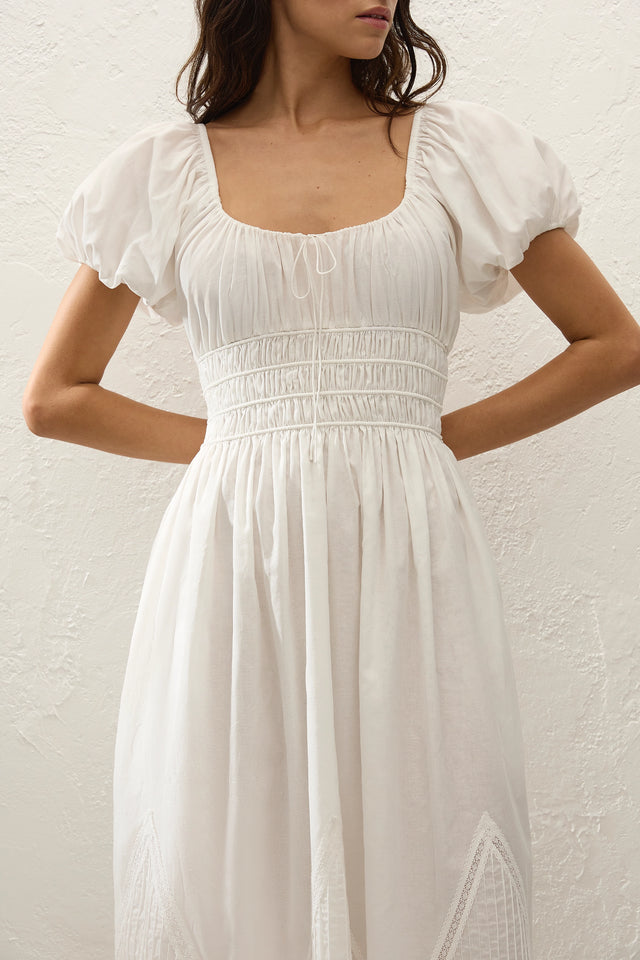 Sunniva Midi Dress White