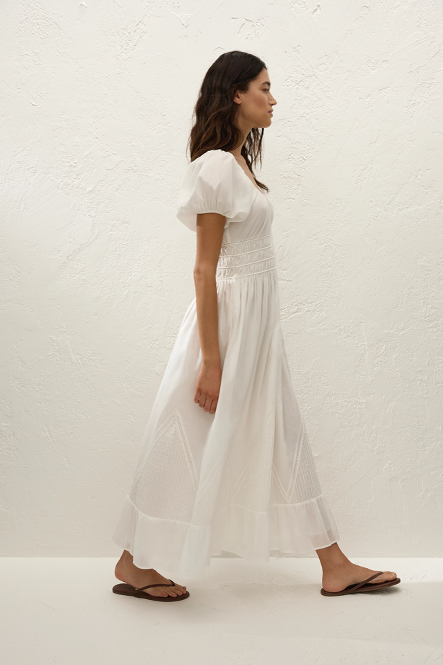 Sunniva Midi Dress White