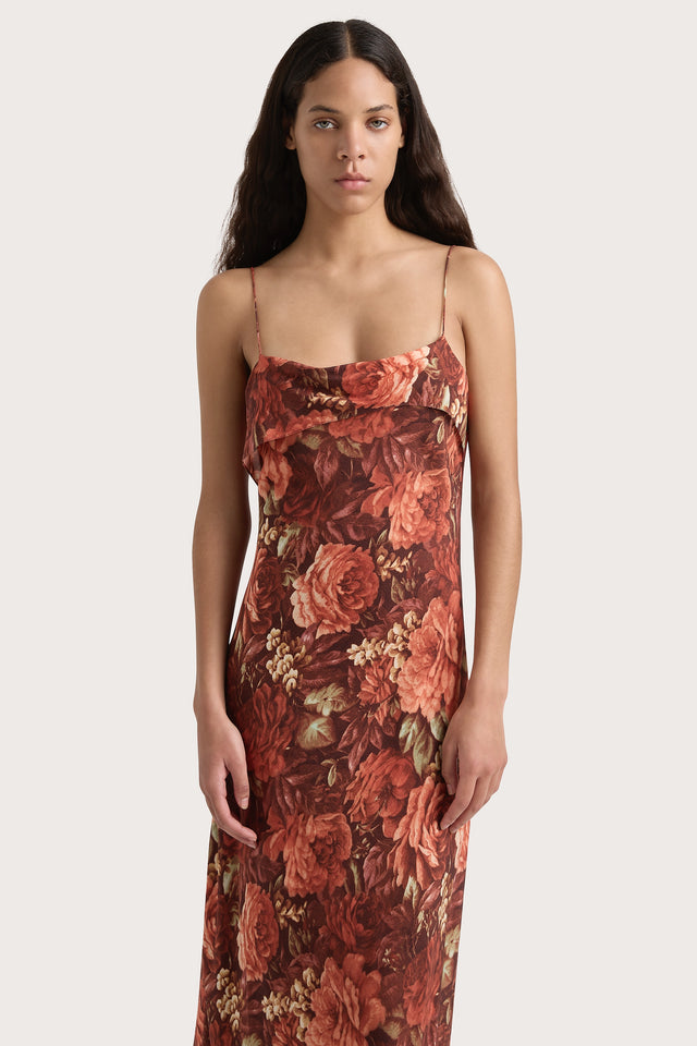 faithfull the brand gizele midi dress Faithfull the Brand- Gizele Midi Dress in Linnea Dot Print Green Size Med