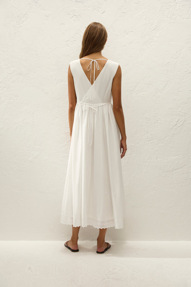 Dalila Midi Dress Fernanda Lace Antique White