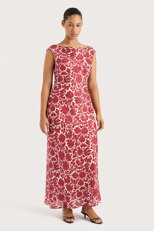 Ilride Maxi Dress Heuchera Print