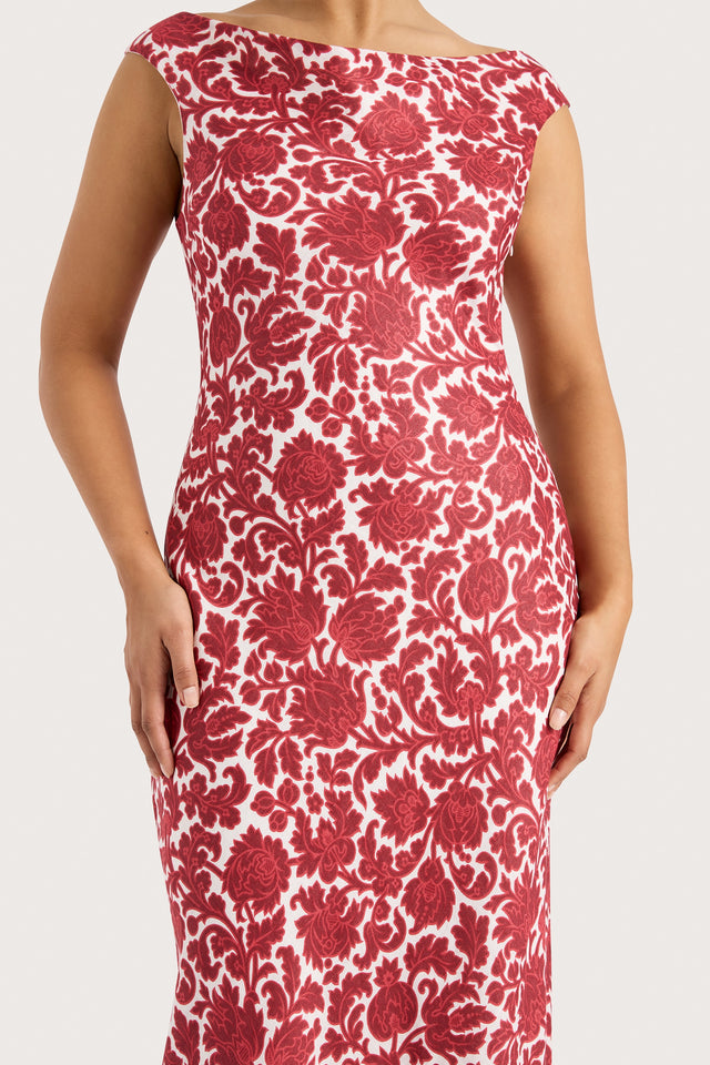 Ilride Maxi Dress Heuchera Print