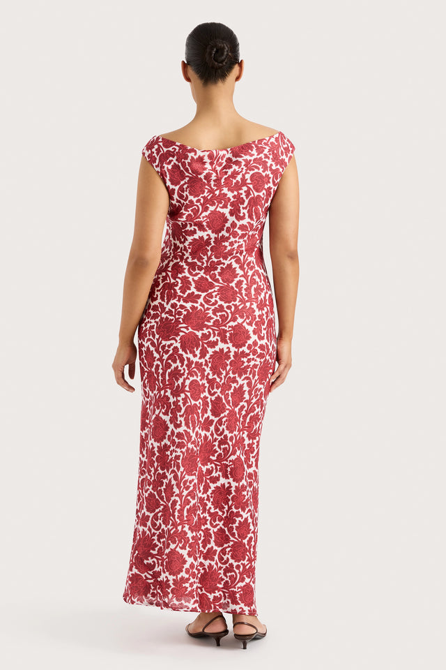 Ilride Maxi Dress Heuchera Print